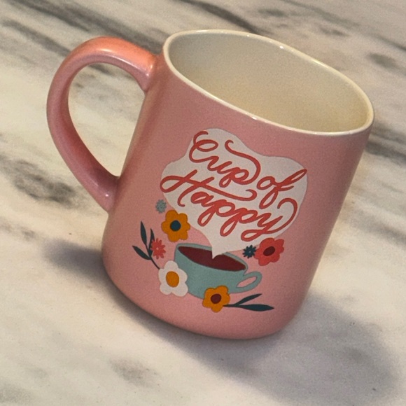 Opalhouse Stoneware Coffee Mug “Cup of Happy” pink floral - Picture 3 of 6